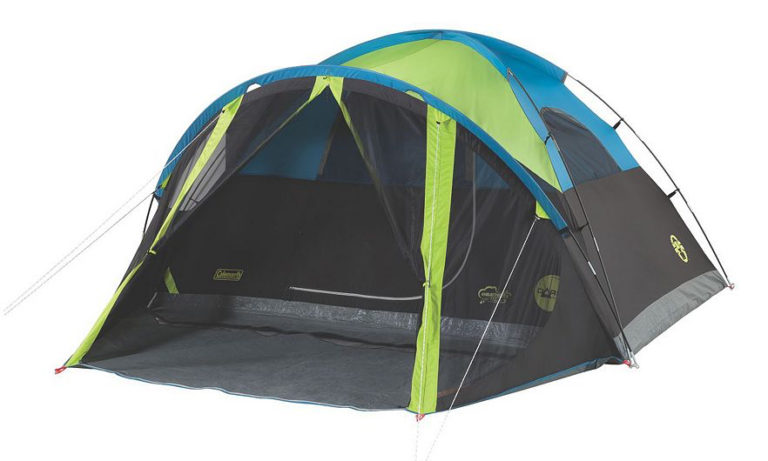 coleman carlsbad darkroom 4 person dome tent with screen