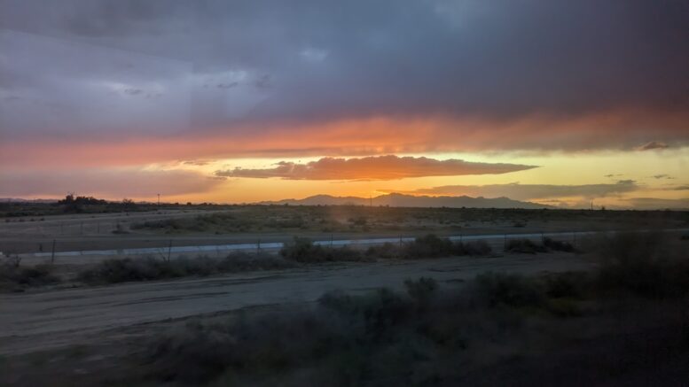 Sunset from the Maricopa Freeway near Goodyear Village, Arizona