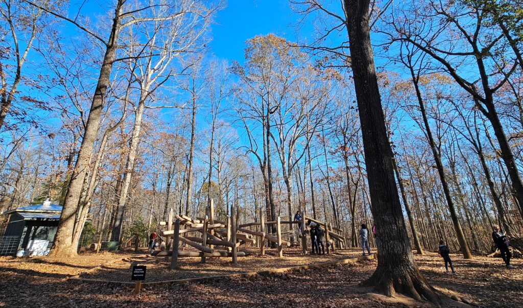 Winter at Anne Springs Close Greenway in Rock Hill, South Carloina, during a visit to ChristmasVille.