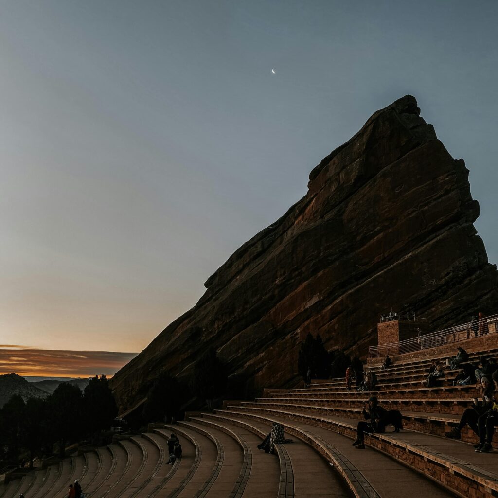 Red Rocks Amphitheatre at night